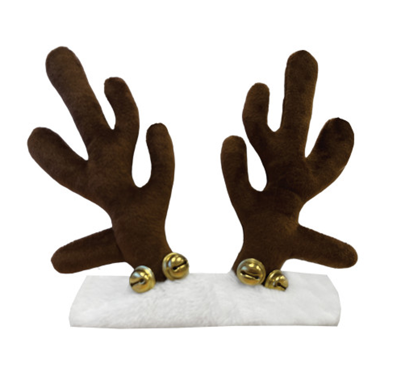 Equetech Christmas Reindeer Antler Bridle Accessory - Brown/White -1